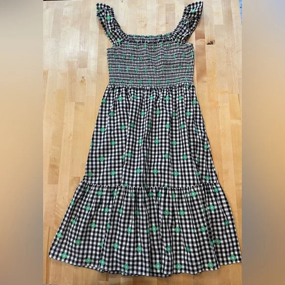 Kate Spade Gingham Voile Smocked Clover Dress - Picture 4 of 7
